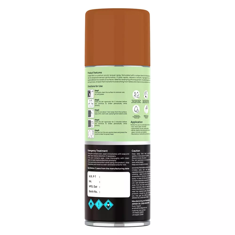 arneesh-acrylic-spray-paint-400-ml-gloss-finish-quick-dry-multi-surface-clear-coat-wood-brown