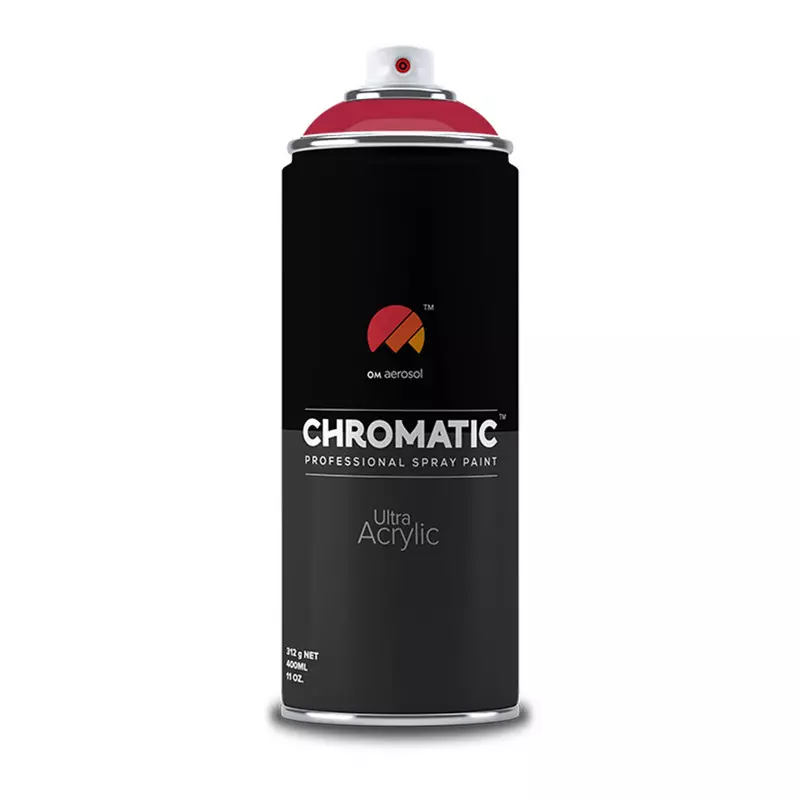 Om Aerosol Chromatic Ultra Acrylic Aerosol Professional Spray Paint 400 ml Strawberry Red Color, CH-3027