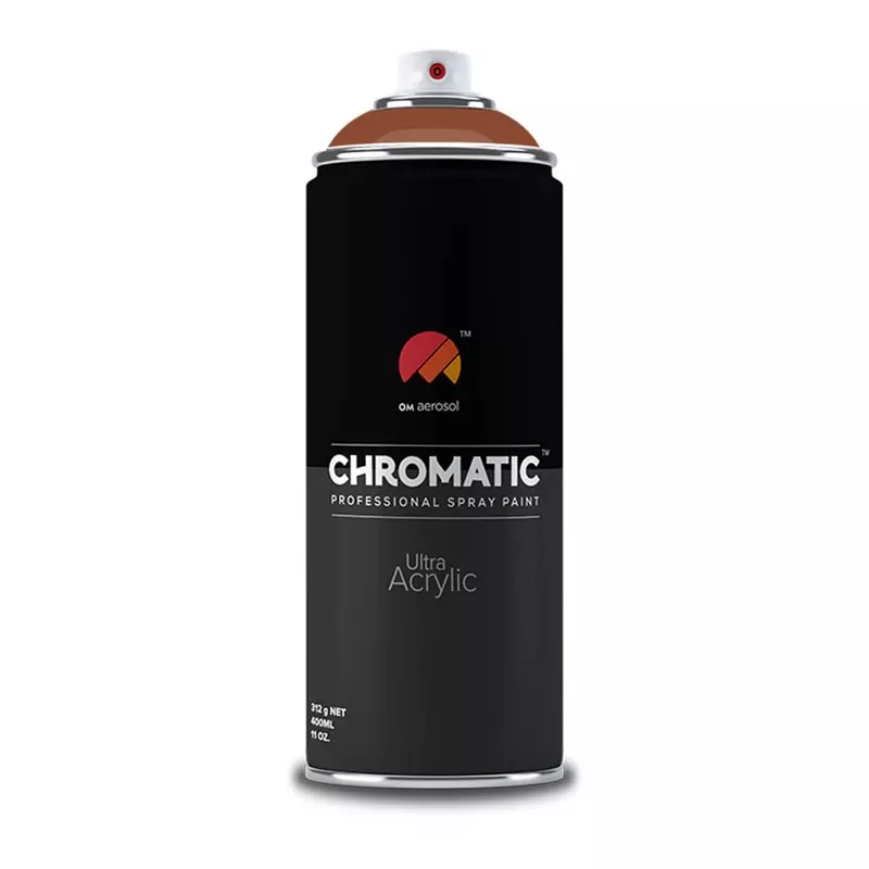 Om Aerosol Chromatic Ultra Acrylic Aerosol Professional Spray Paint 400 ml Signal Brown Color, CH-8004