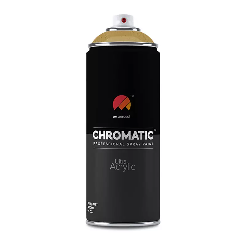 Om Aerosol Chromatic Ultra Acrylic Aerosol Professional Spray Paint 400 ml Gold Metalic Color, CH-620