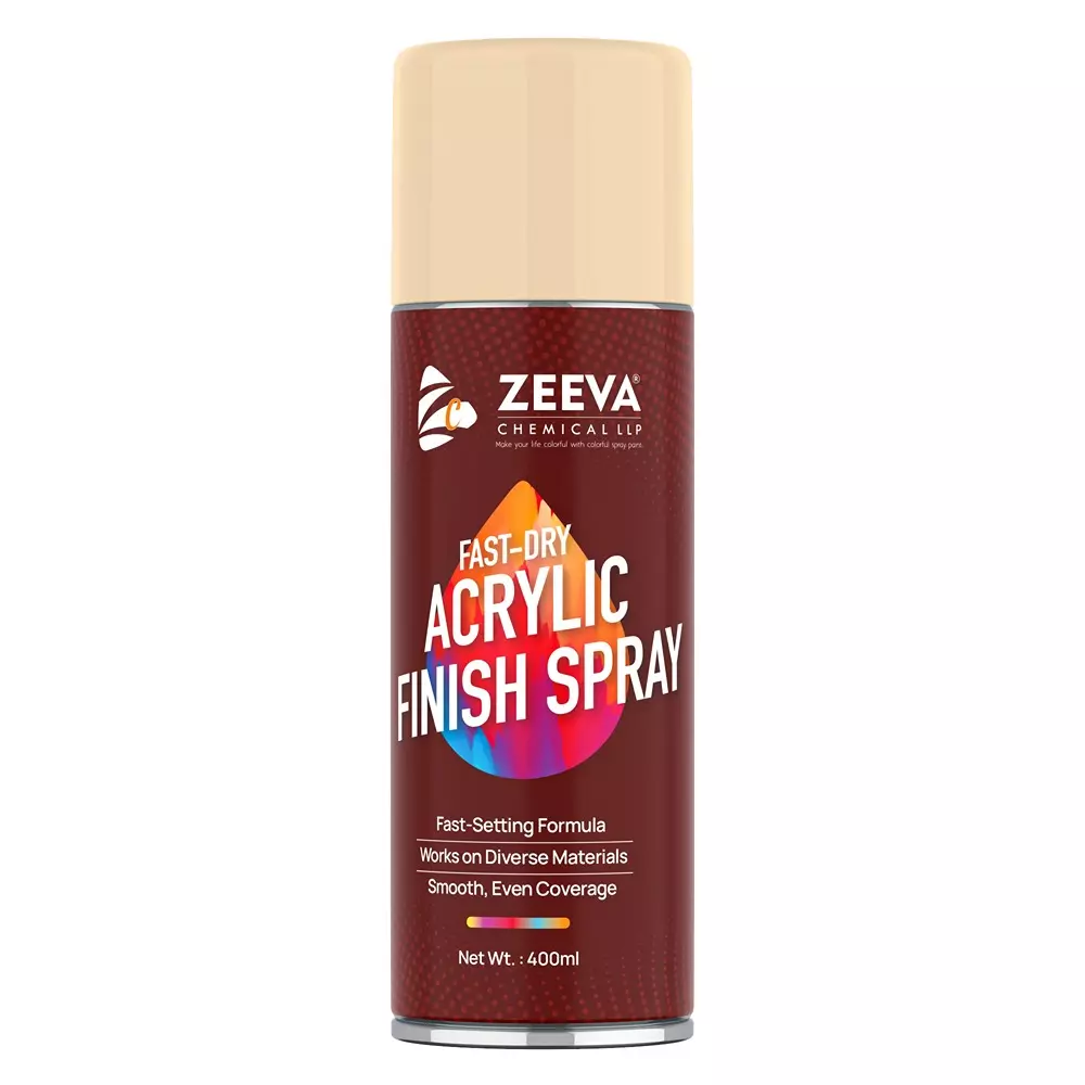 Zeeva Acrylic Spray Paint 400 ml Gloss Finish Quick Dry Gold Pearl