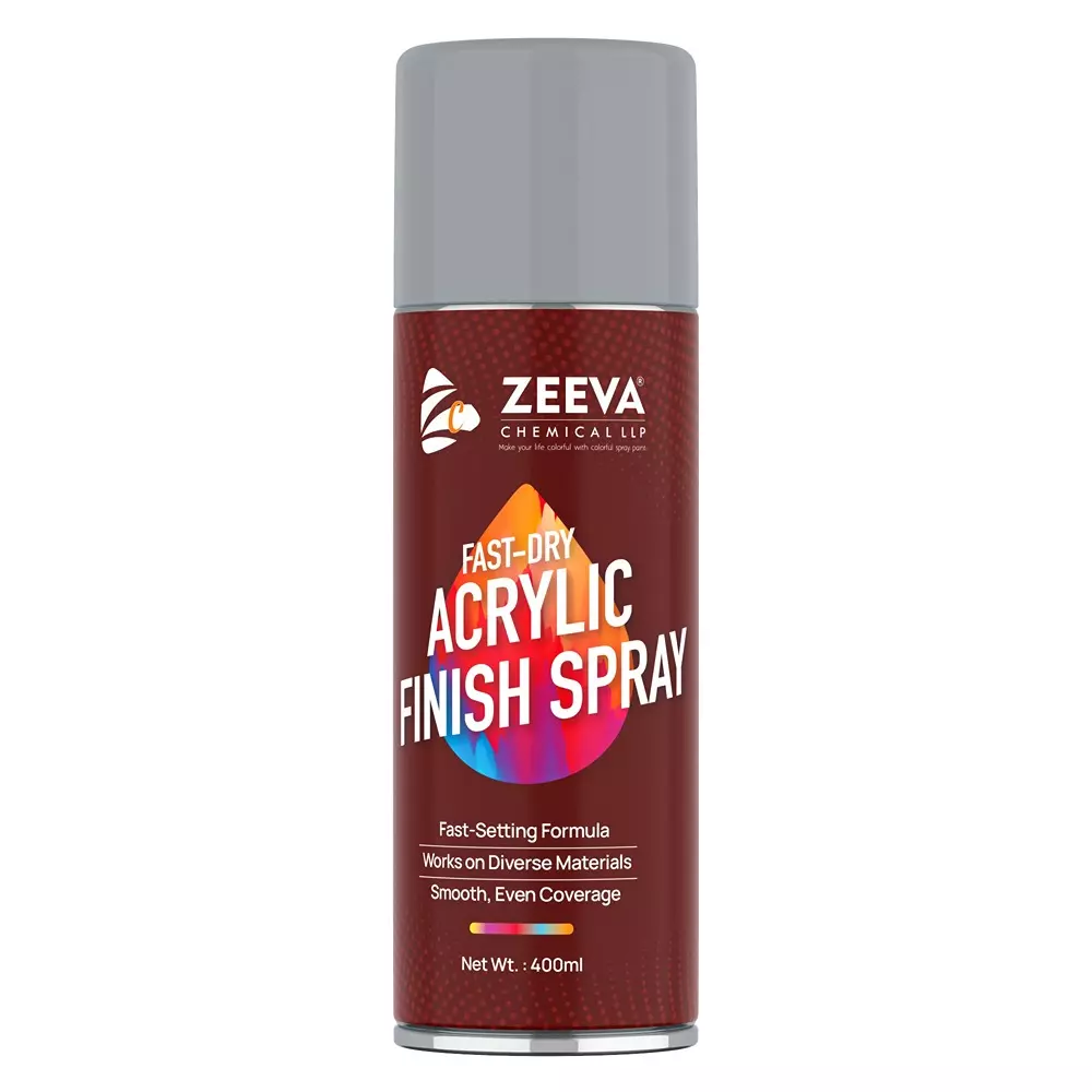 Zeeva Acrylic Spray Paint 400 ml Gloss Finish Quick Dry Munshell Grey