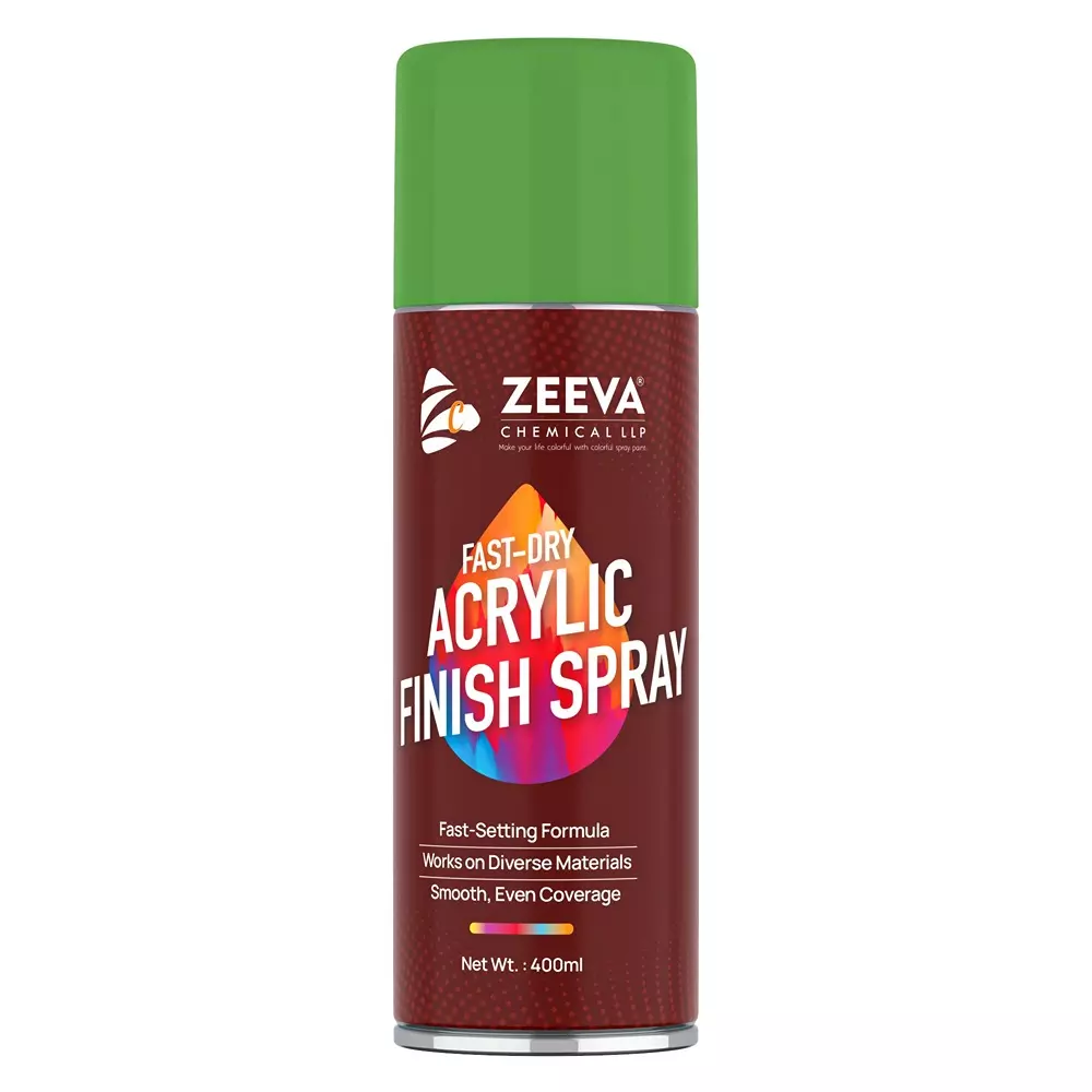 Zeeva Acrylic Spray Paint 400 ml Gloss Finish Quick Dry Parrot Green