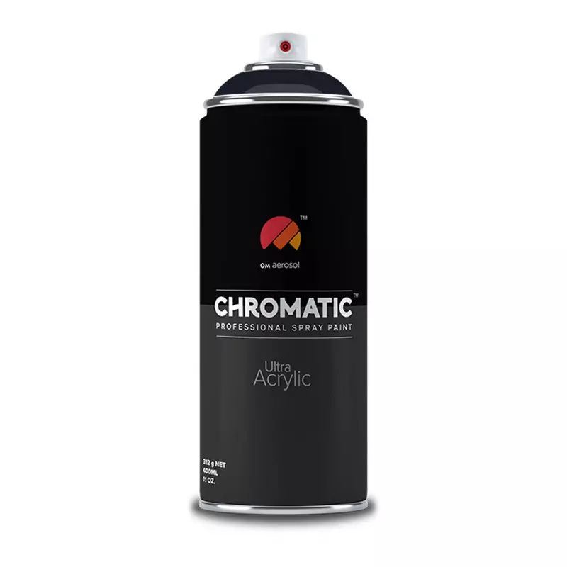 Om Aerosol Chromatic Ultra Acrylic Aerosol Professional Spray Paint 400 ml Black Blue Color, CH-5004