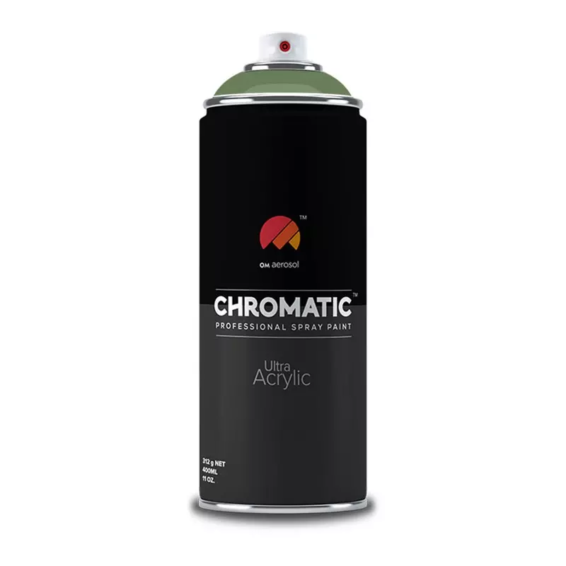 Om Aerosol Chromatic Ultra Acrylic Aerosol Professional Spray Paint 400 ml Machine Green Color, CH-6011
