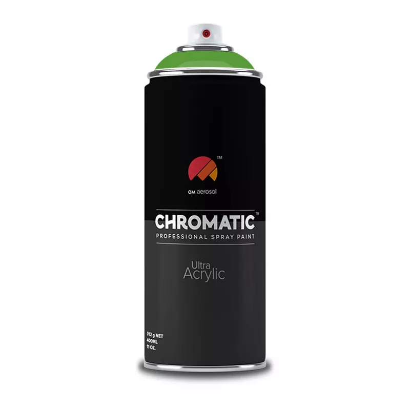 Om Aerosol Chromatic Ultra Acrylic Aerosol Professional Spray Paint 400 ml Parrot Green Color, CH-6018