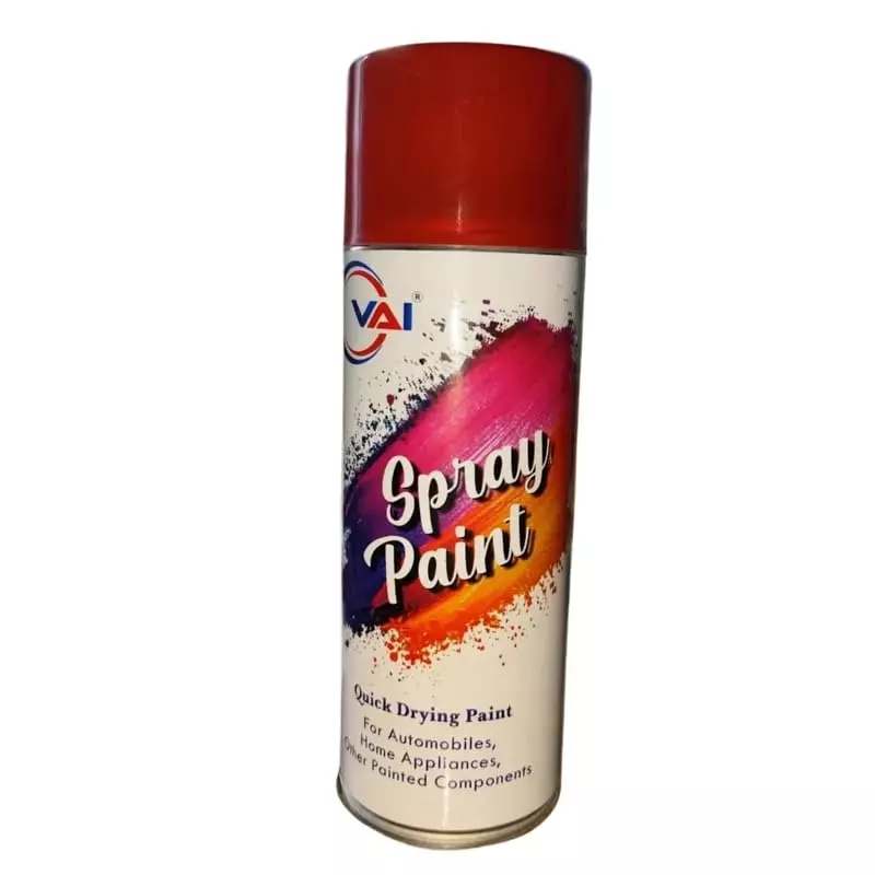 VAI DIY Spray Paint 400 ml Red for Metal, Wood, Plastic & Wall
