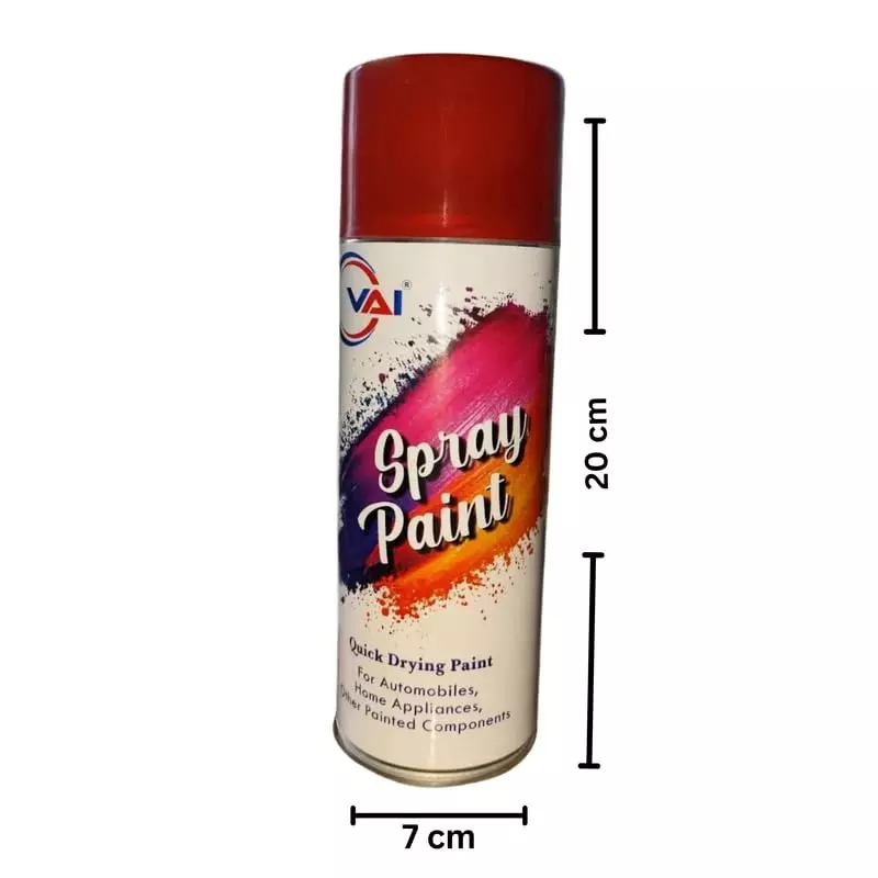 VAI DIY Spray Paint 400 ml Red for Metal, Wood, Plastic & Wall