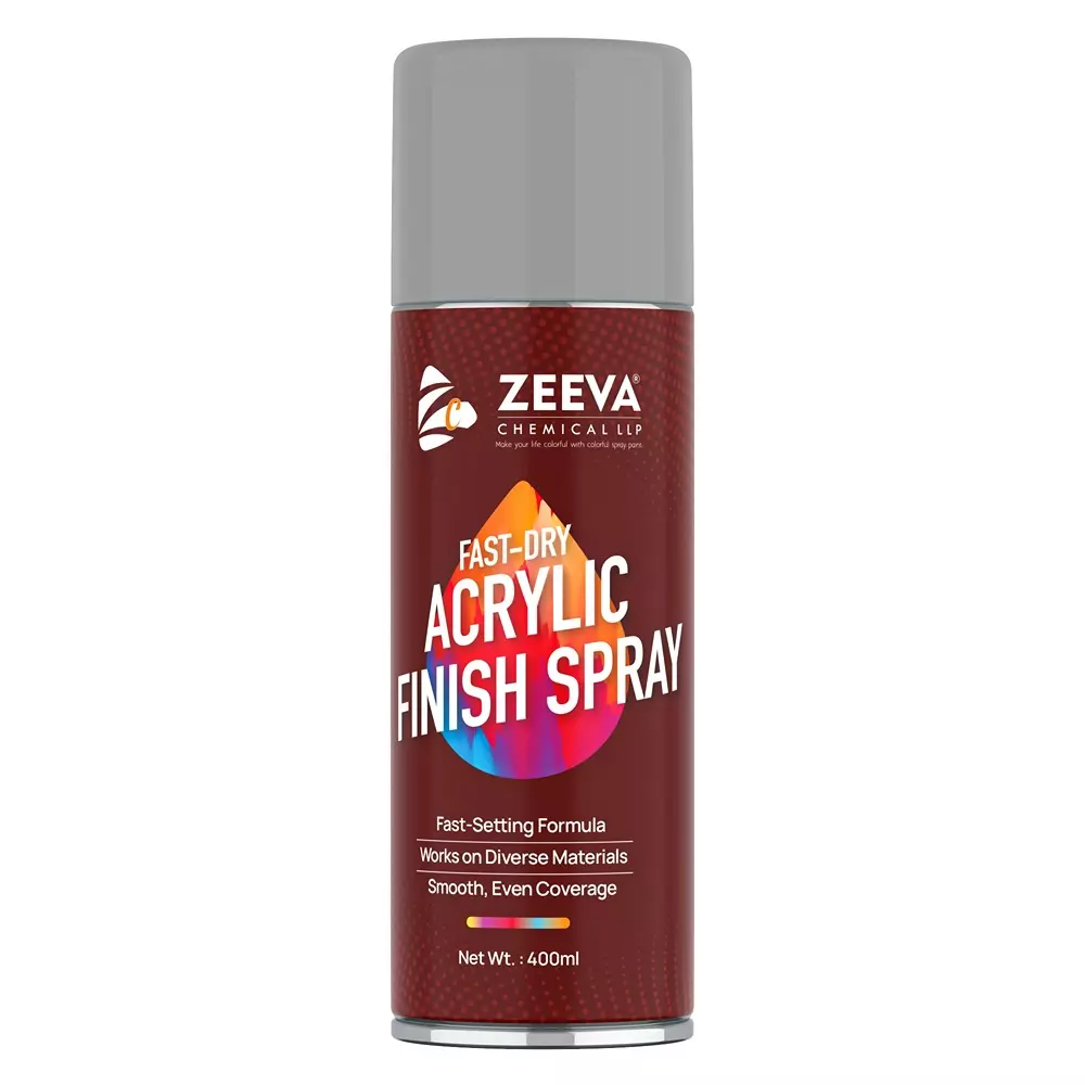Zeeva Acrylic Spray Paint 400 ml Gloss Finish Quick Dry Signal Grey