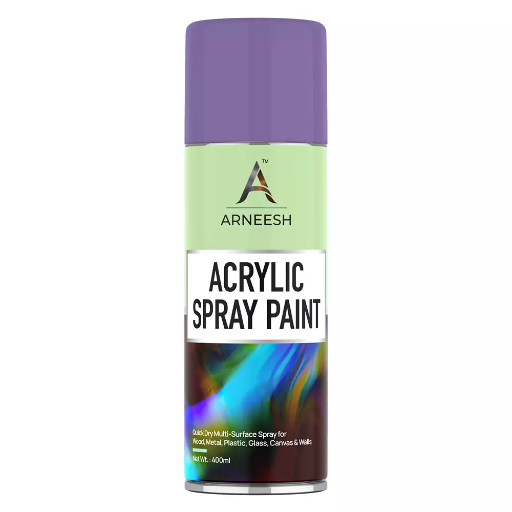 ARNEESH Acrylic Spray Paint 400 ml Gloss Finish Quick Dry Multi Surface Clear Coat Lilac Blue
