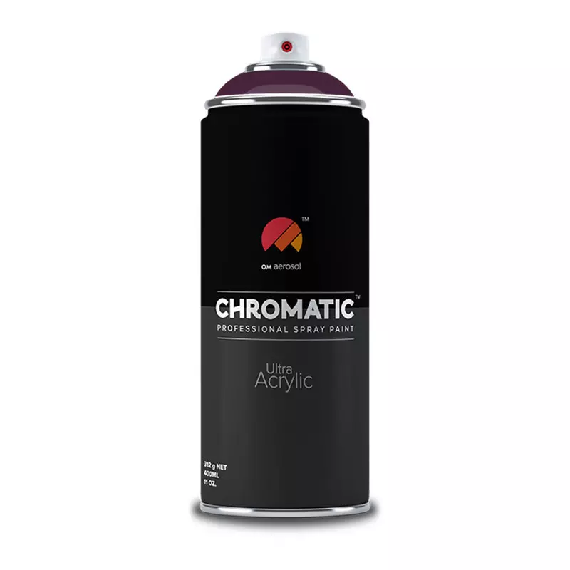 Om Aerosol Chromatic Ultra Acrylic Aerosol Professional Spray Paint 400 ml Dark Purple Color, CH-4007