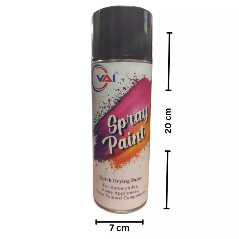 VAI DIY Spray Paint 400 ml Matte Black for Metal, Wood, Plastic & Wall