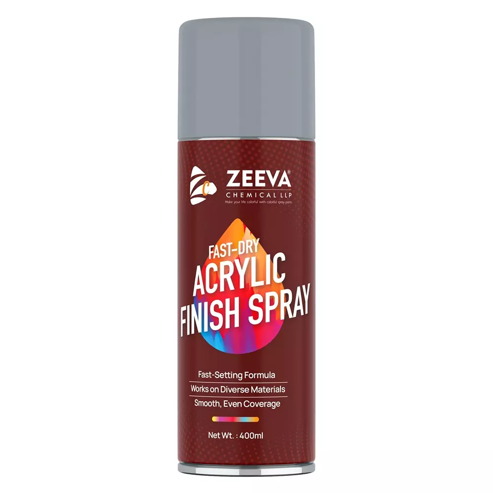 Zeeva Acrylic Spray Paint 400 ml Gloss Finish Quick Dry Squirrel Grey