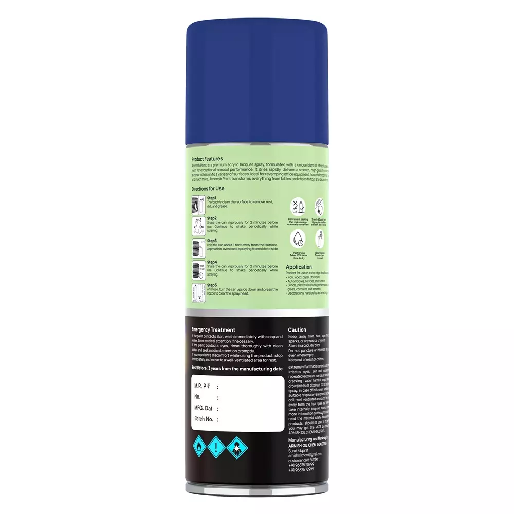 arneesh-acrylic-spray-paint-400-ml-gloss-finish-quick-dry-multi-surface-clear-coat-papsi-blue