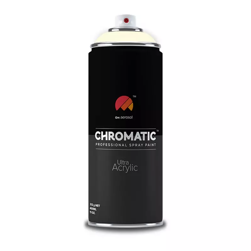 Om Aerosol Chromatic Ultra Acrylic Aerosol Professional Spray Paint 400 ml Ivory Color, CH-109