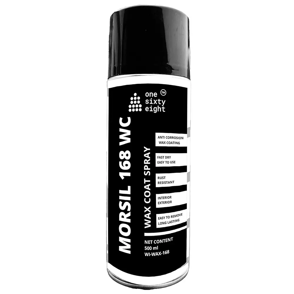 One sixty eight Waxcoat Spray 500 ml Tin Bottle, MORSIL 168 WC