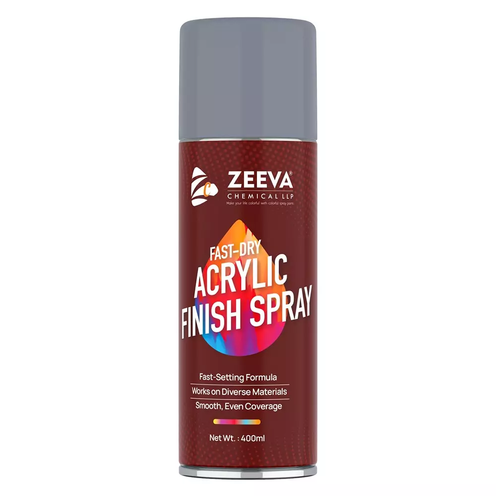 Zeeva Acrylic Spray Paint 400 ml Gloss Finish Quick Dry D.A Grey