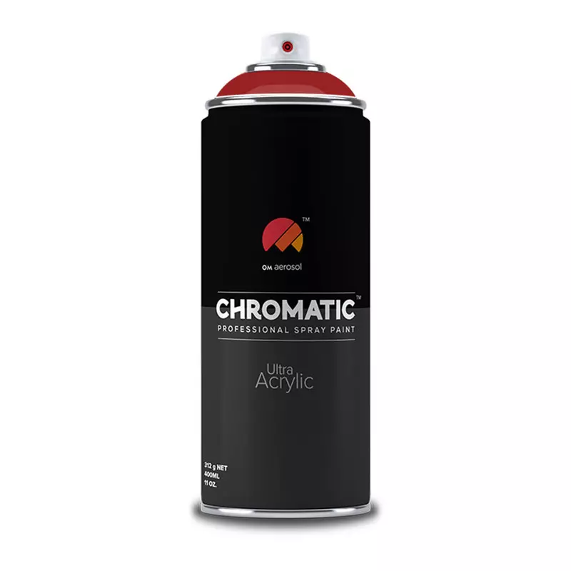 Om Aerosol Chromatic Ultra Acrylic Aerosol Professional Spray Paint 400 ml P.O Red Color, CH-3002