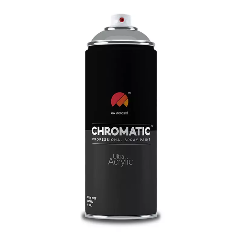 Om Aerosol Chromatic Ultra Acrylic Aerosol Professional Spray Paint 400 ml Steel Grey Color, CH-7042