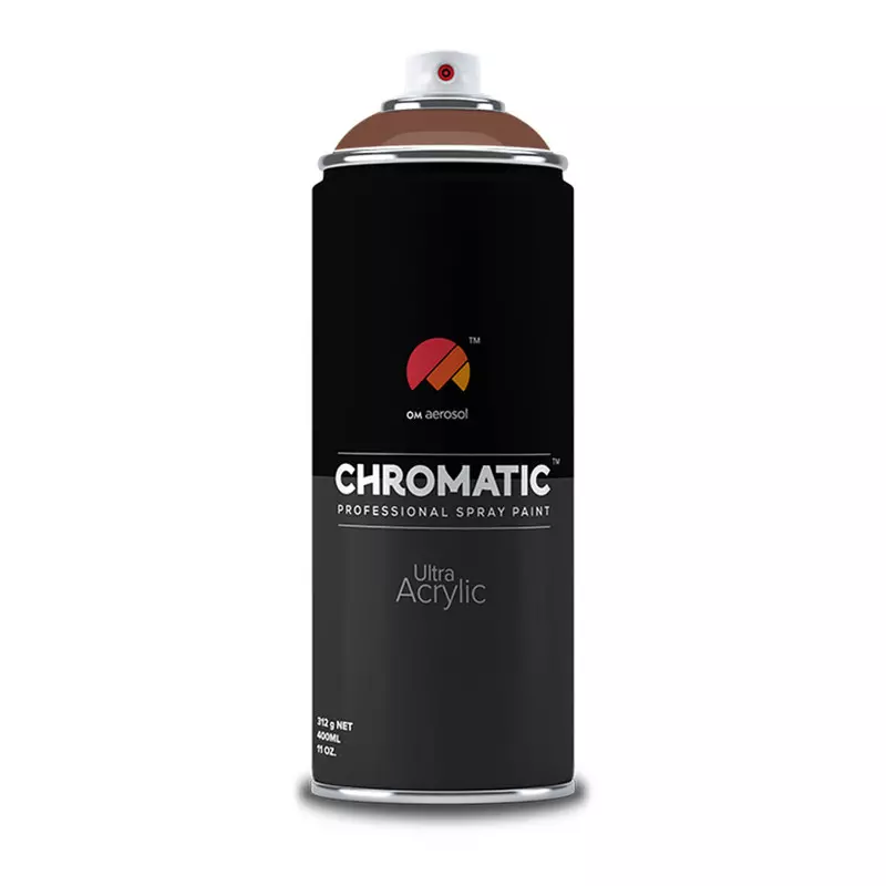 Om Aerosol Chromatic Ultra Acrylic Aerosol Professional Spray Paint 400 ml Nut Brown Color, CH-8002