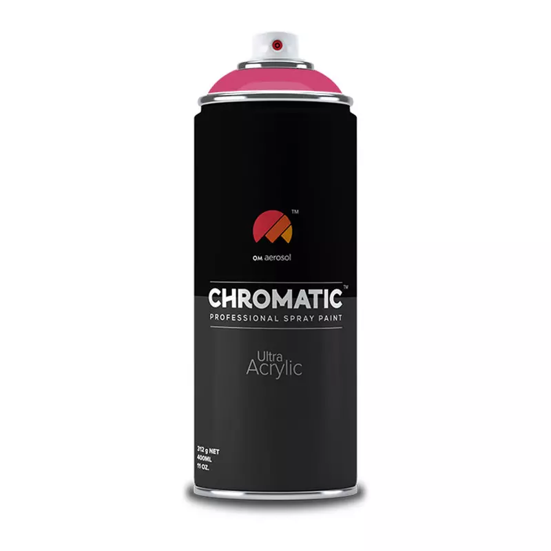 Om Aerosol Chromatic Ultra Acrylic Aerosol Professional Spray Paint 400 ml Rubin Pink Color, CH-300