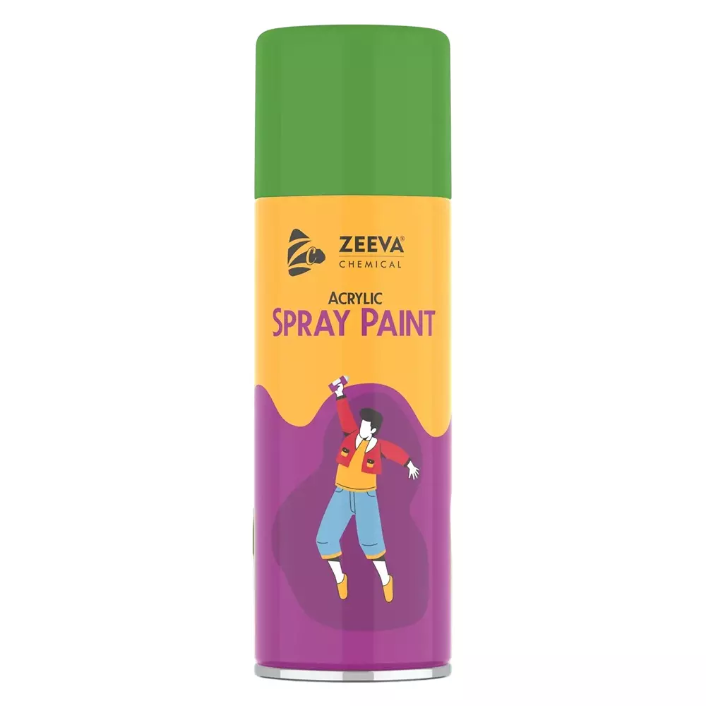 Zeeva Acrylic Spray Paint 400 ml Gloss Finish Fast Dry Parrot Green, ZC 6018