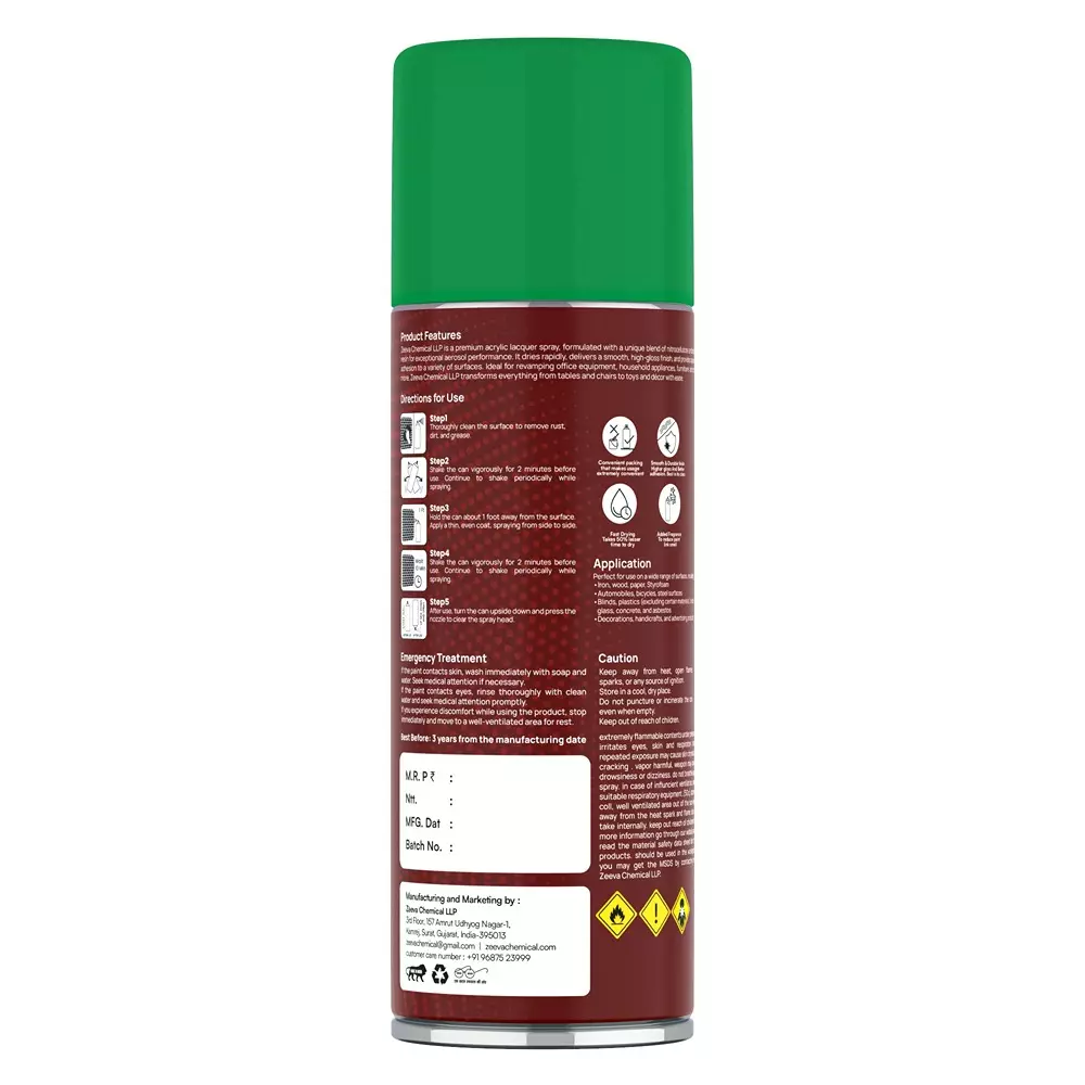 zeeva-acrylic-spray-paint-400-ml-gloss-finish-quick-dry-pure-green
