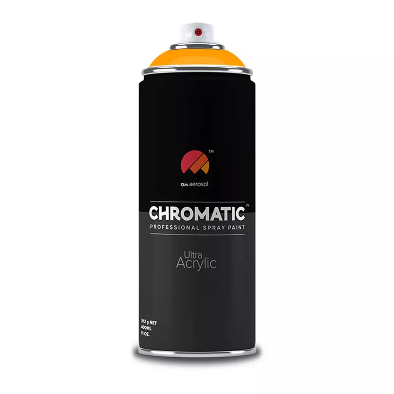 Om Aerosol Chromatic Ultra Acrylic Aerosol Professional Spray Paint 400 ml Sun Yellow Color, CH-1028