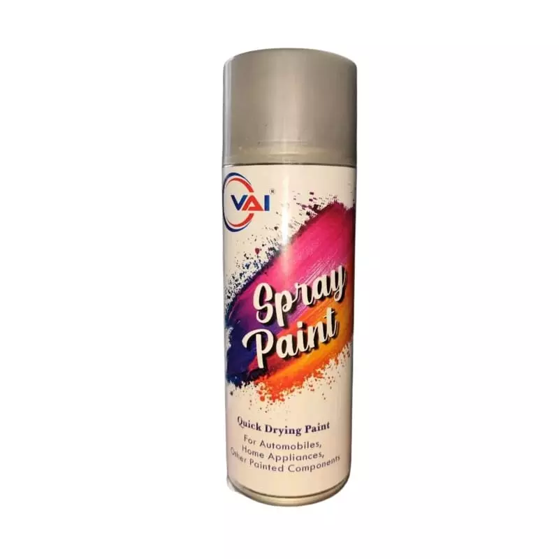 VAI DIY Spray Paint 400 ml Silver for Metal, Wood, Plastic & Wall (Pack of 2)