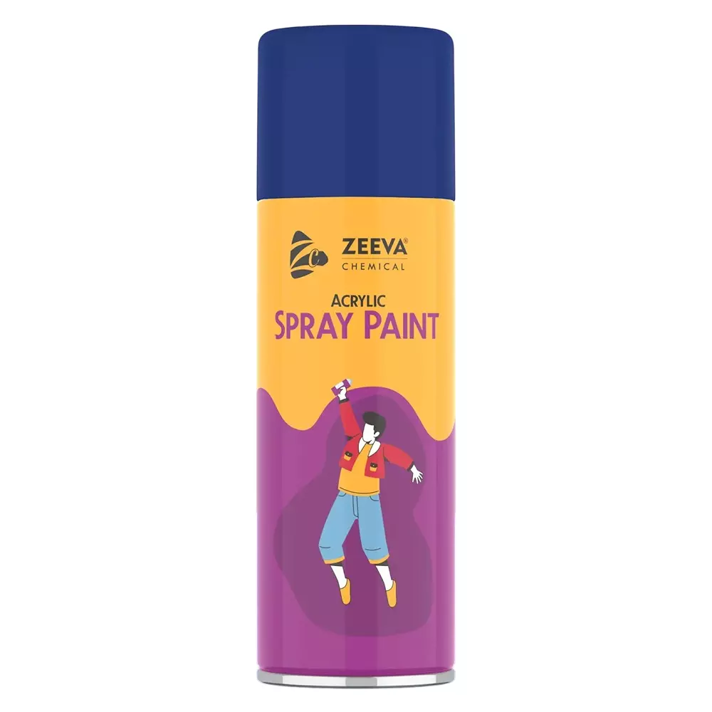 Zeeva Acrylic Spray Paint 400 ml Gloss Finish Fast Dry Ultramarine Blue, ZC 5002