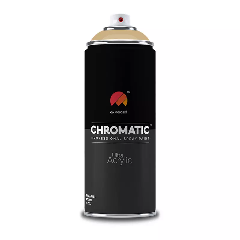 Om Aerosol Chromatic Ultra Acrylic Aerosol Professional Spray Paint 400 ml Beige Color, CH-1001