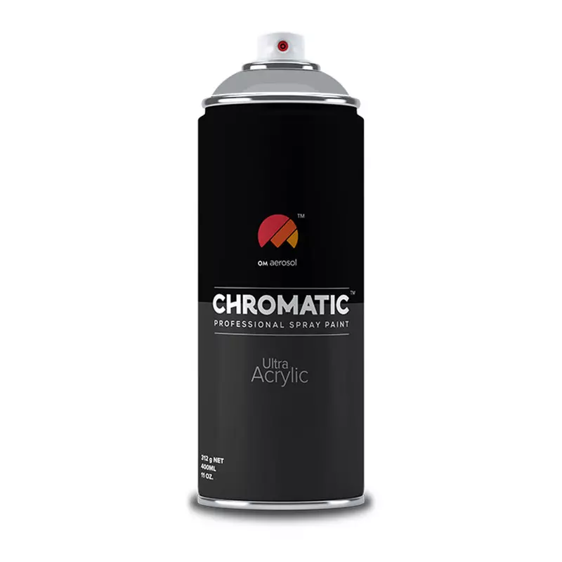 Om Aerosol Chromatic Ultra Acrylic Aerosol Professional Spray Paint 400 ml Munshell Grey Color, CH-7040
