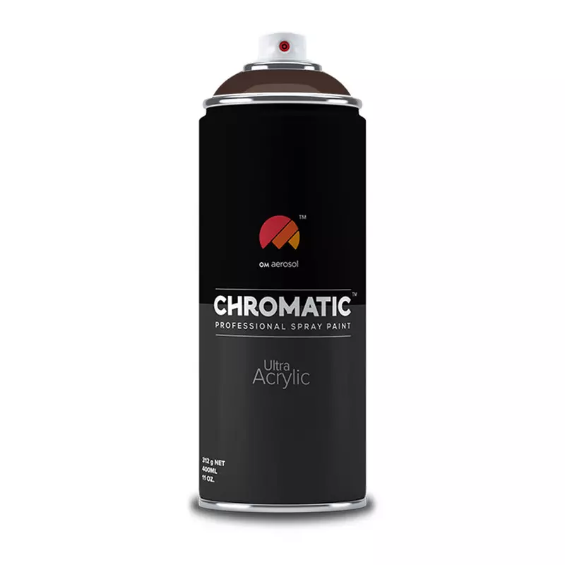 Om Aerosol Chromatic Ultra Acrylic Aerosol Professional Spray Paint 400 ml Chocolate Brown Color, CH-8017