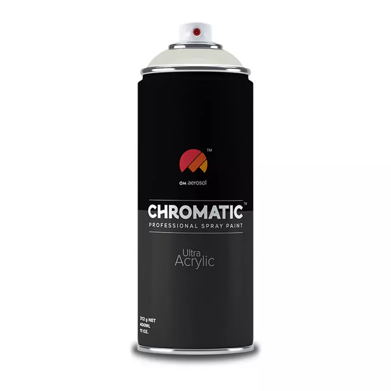 Om Aerosol Chromatic Ultra Acrylic Aerosol Professional Spray Paint 400 ml Stone White Color, CH-9002