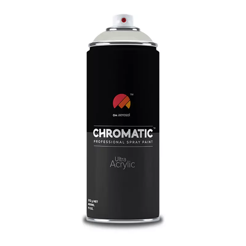 Om Aerosol Chromatic Ultra Acrylic Aerosol Professional Spray Paint 400 ml Papyrus White Color, CH-9018