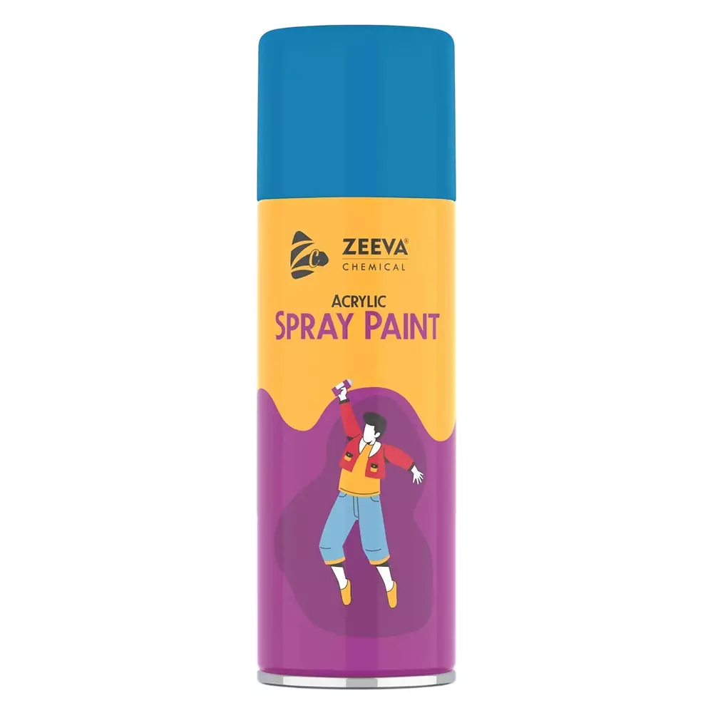 Zeeva Acrylic Spray Paint 400 ml Gloss Finish Fast Dry Sky Blue, ZC 5015