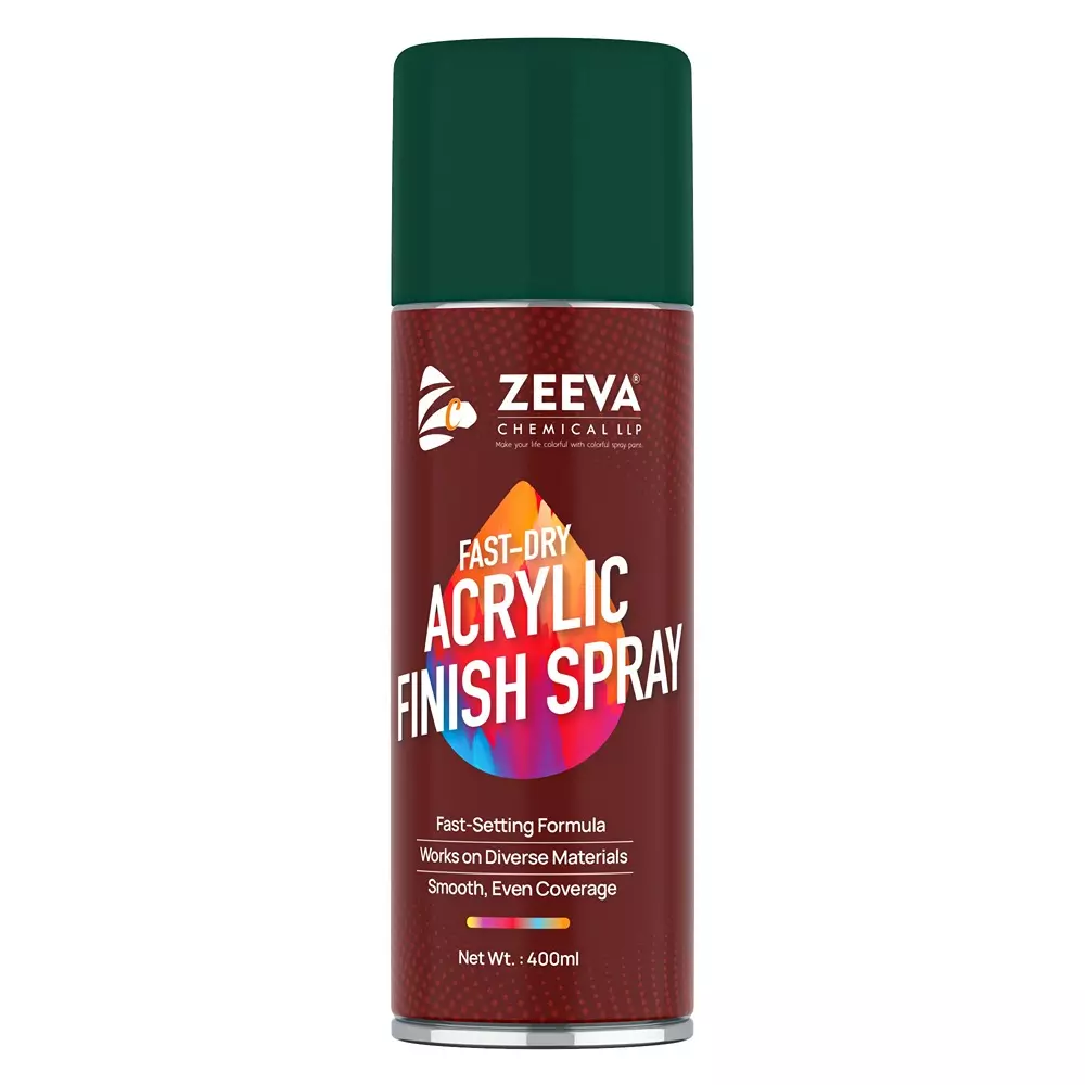 Zeeva Acrylic Spray Paint 400 ml Gloss Finish Quick Dry Bus Green
