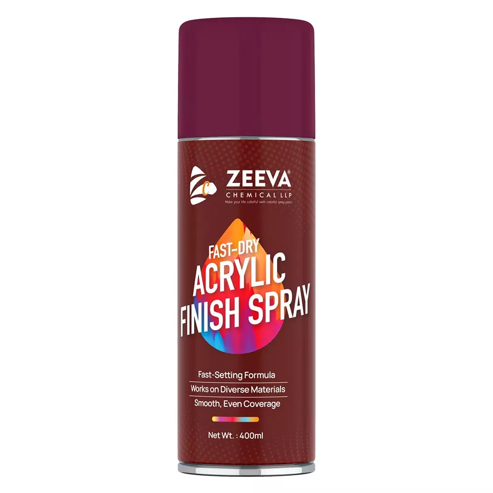 Zeeva Acrylic Spray Paint 400 ml Gloss Finish Quick Dry Marron
