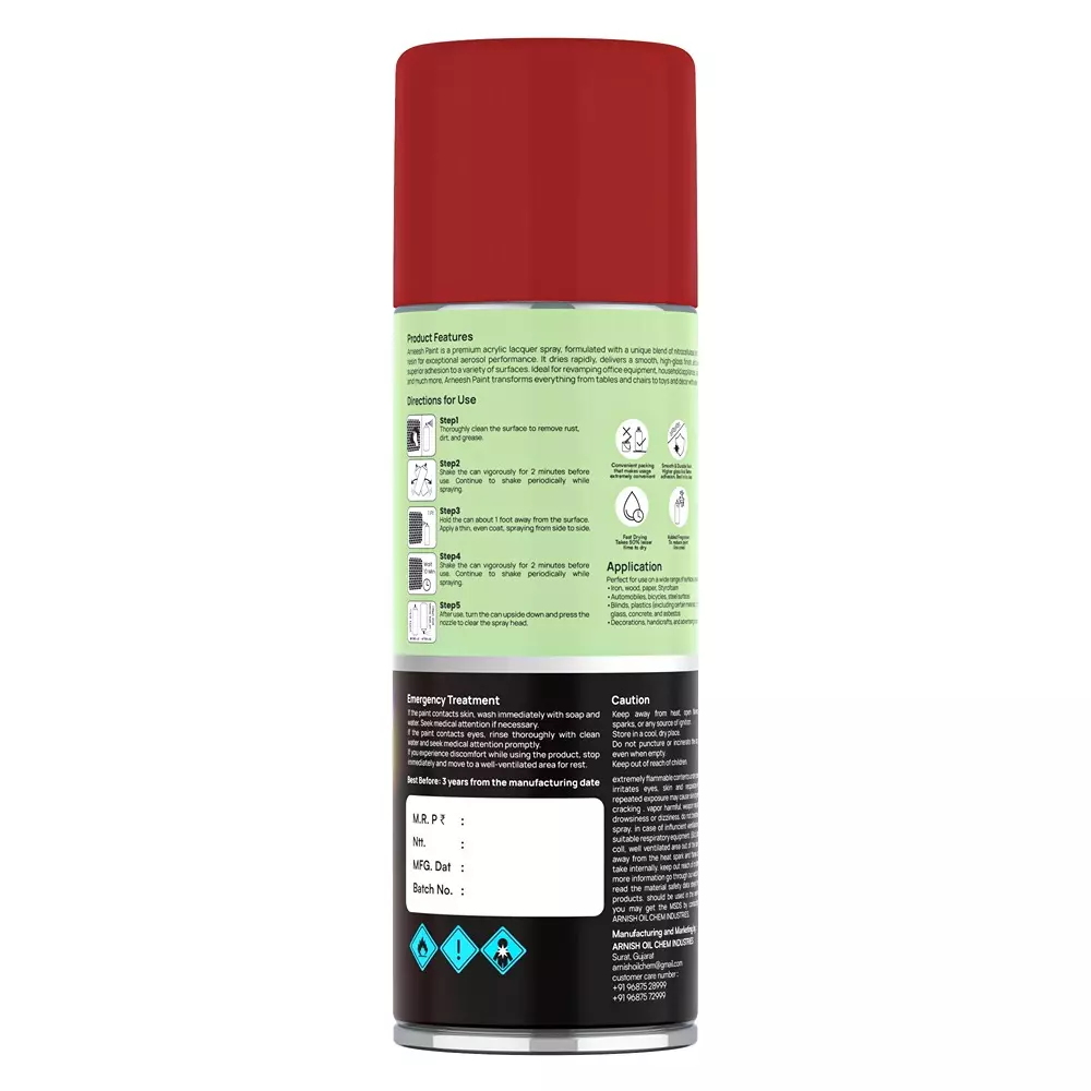 arneesh-acrylic-spray-paint-400-ml-gloss-finish-quick-dry-multi-surface-clear-coat-po-red