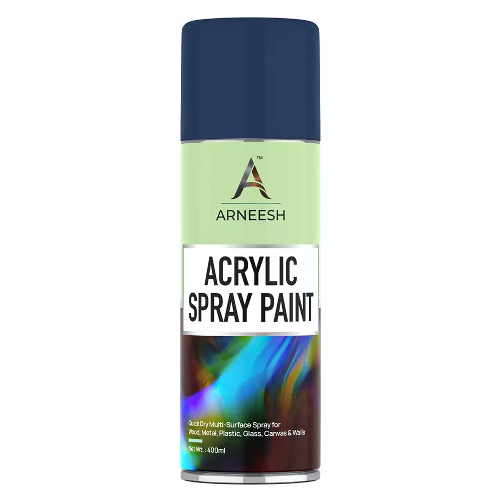 ARNEESH Acrylic Spray Paint 400 ml Gloss Finish Quick Dry Multi Surface Clear Coat Oxford Blue