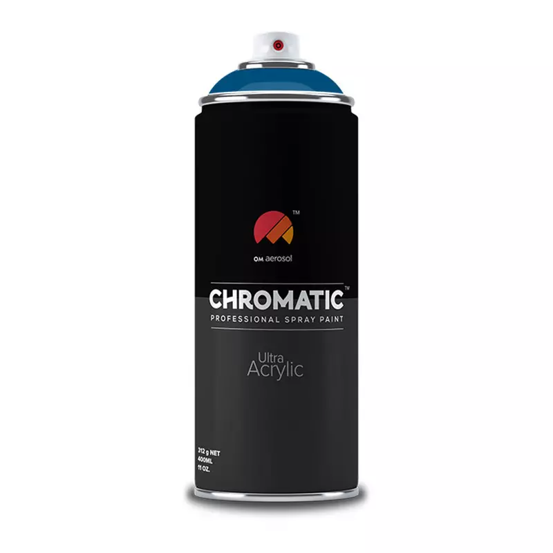 Om Aerosol Chromatic Ultra Acrylic Aerosol Professional Spray Paint 400 ml Gentian Blue Color, CH-5010