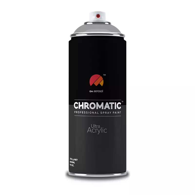 Om Aerosol Chromatic Ultra Acrylic Aerosol Professional Spray Paint 400 ml Signal Grey Color, CH-7004