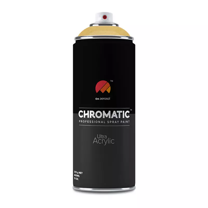 Om Aerosol Chromatic Ultra Acrylic Aerosol Professional Spray Paint 400 ml Bright Gold Pearl Color, CH-630
