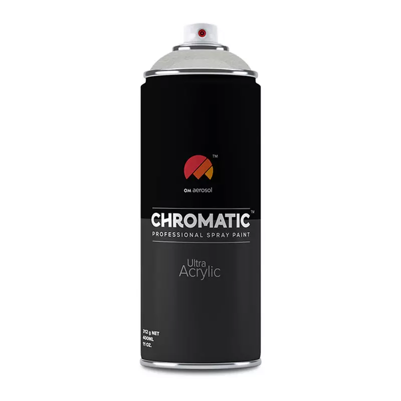 Om Aerosol Chromatic Ultra Acrylic Aerosol Professional Spray Paint 400 ml Silver Pearl Color, CH-631