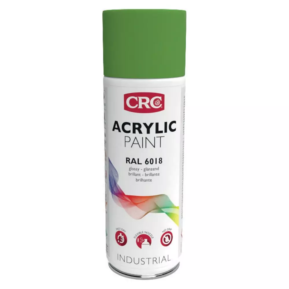 CRC 400 ml RAL 6018 Green-Yellow Gloss Spray Paint, 31082