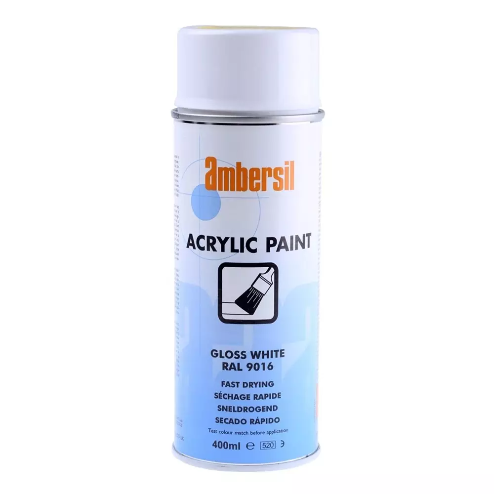 Ambersil 400 ml White Gloss Spray Paint, 31653-AD