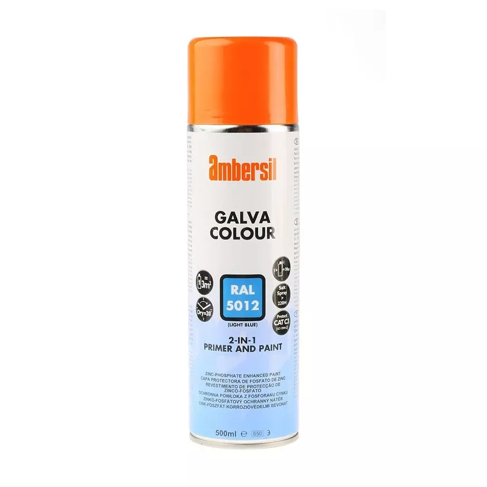 Ambersil 500 ml RAL 5012 Blue Satin Spray Paint, 6190011533