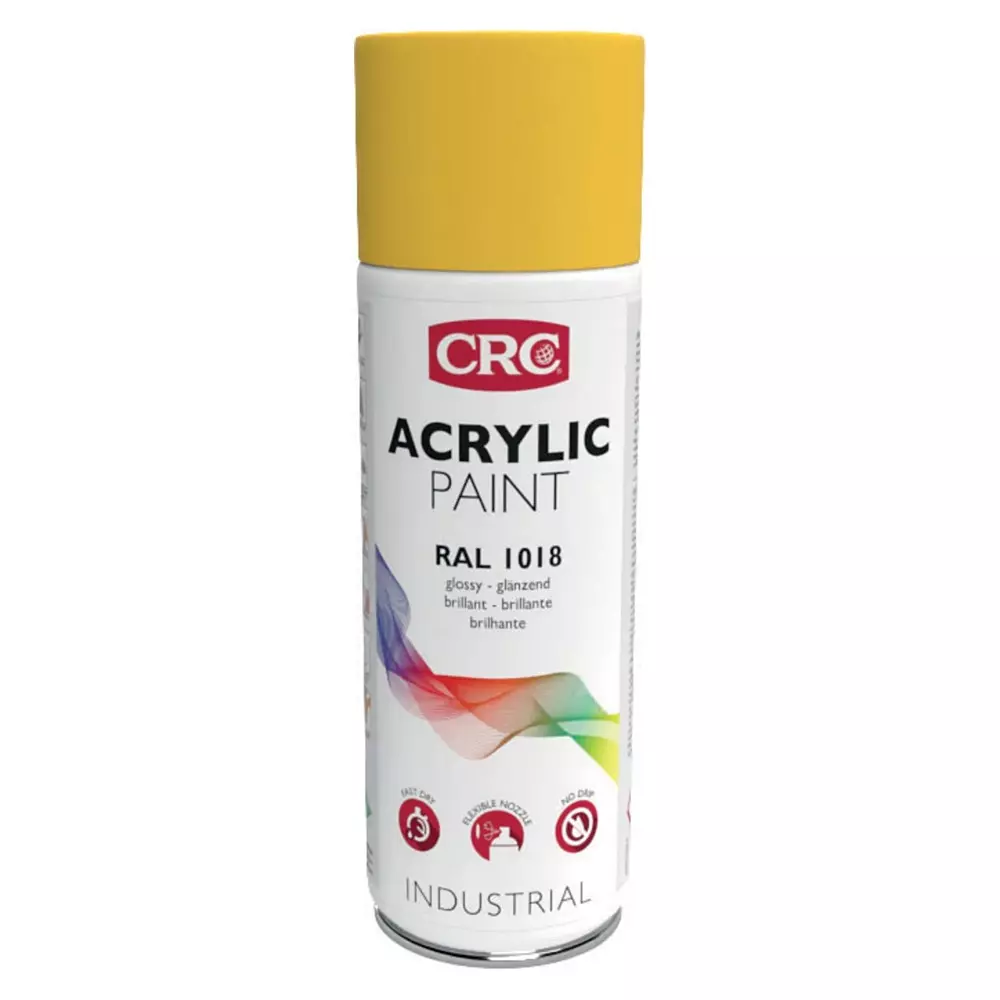 CRC 400 ml RAL 1018 Yellow Gloss Spray Paint, 31080