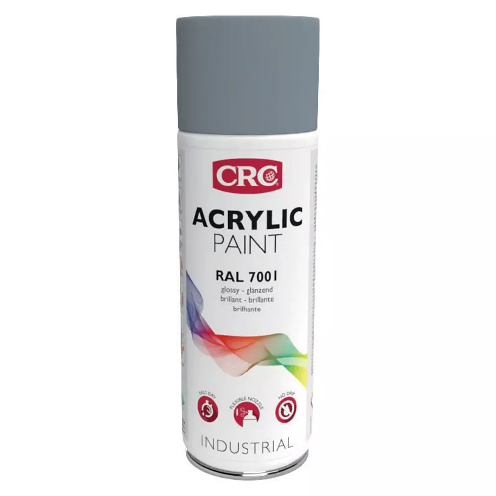 CRC 400 ml RAL 7001 Grey-Silver Gloss Spray Paint, 11680