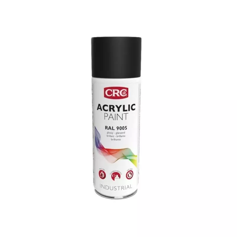 CRC 400 ml RAL 9005 Black Satin Spray Paint, 31062